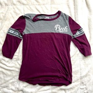 3/4 sleeve PINK t-shirt by Victoria’s Secret